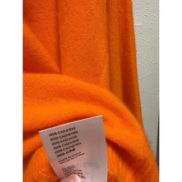Anthropologie Pilcro Angie Seamed Cashmere Relaxed Sweater Orange Size Medium - Picture 9 of 9